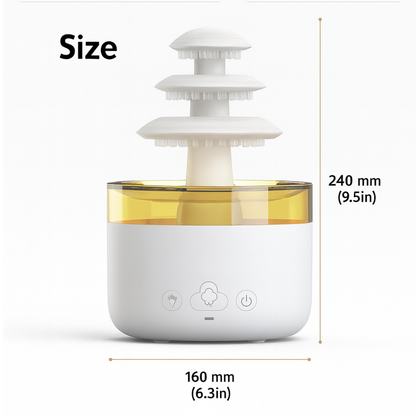 Humidificador relajante sonido lluvia