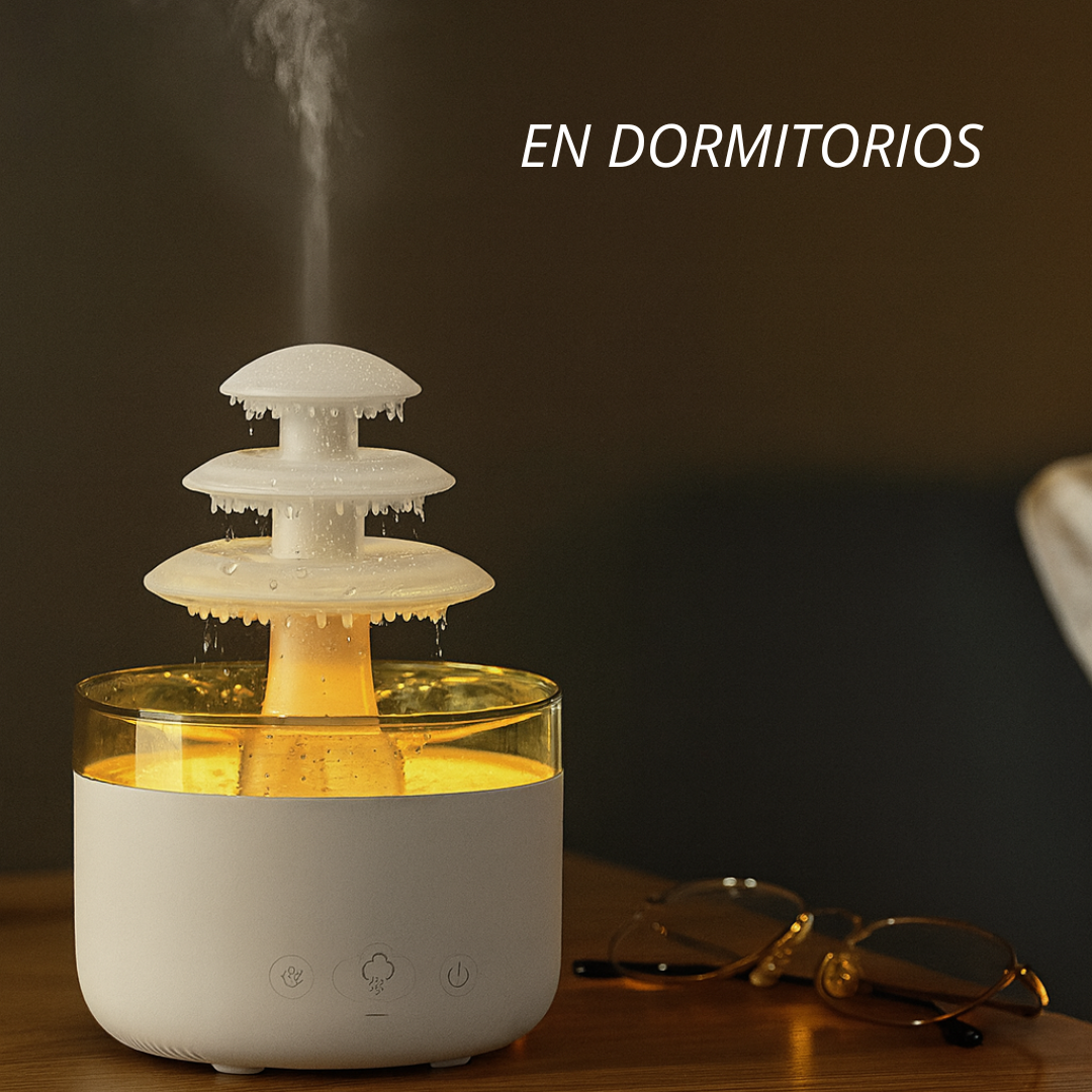 Humidificador relajante sonido lluvia
